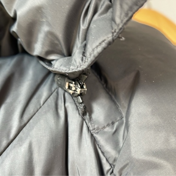 Gap Puffer Hooded Coat Knee Length Down Feather Black Size Medium - Picture 10 of 13